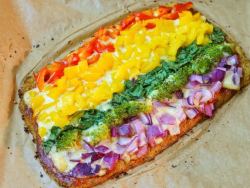 健康低卡彩虹披萨