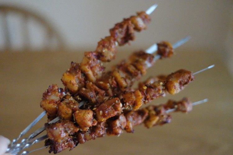 烤五花肉串