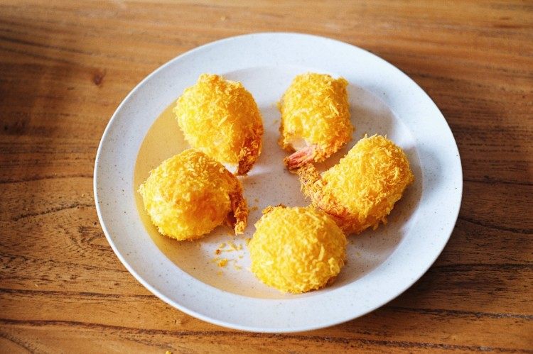 空气炸土豆虾球
