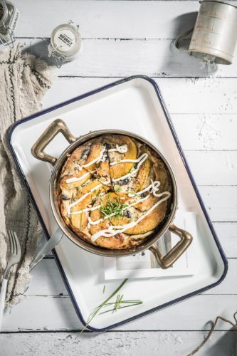 蘑菇南瓜咸口烤松饼