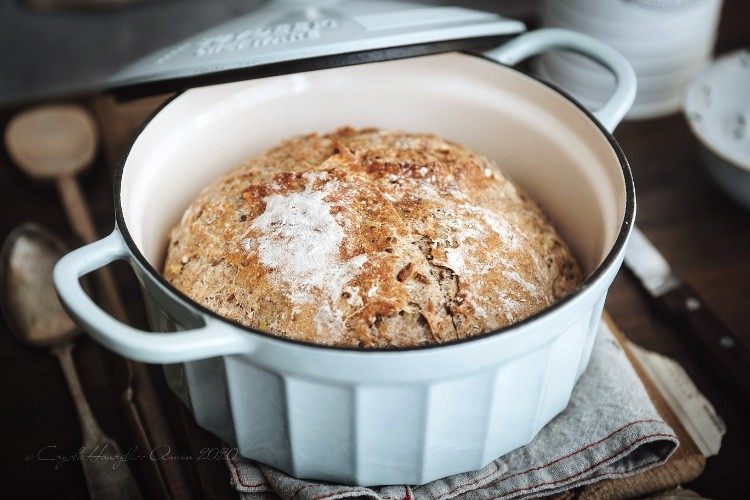 免揉亚麻籽土豆欧包