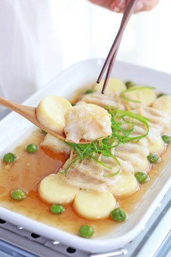 紫薯红枣饭&鱼片蒸豆腐