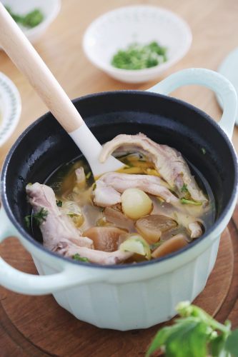 苦藠酸萝卜鸭掌汤