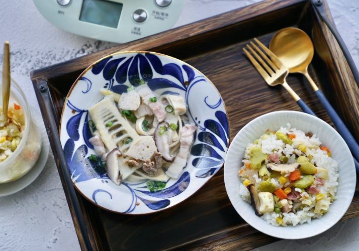 立夏饭+咸肉鱼丸鲜笋汤