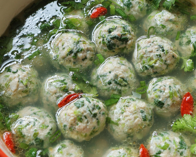 荠菜肉丸【多功能火锅食谱3月】