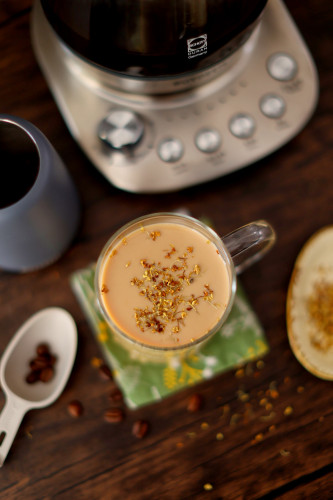 桂花酒酿热拿铁