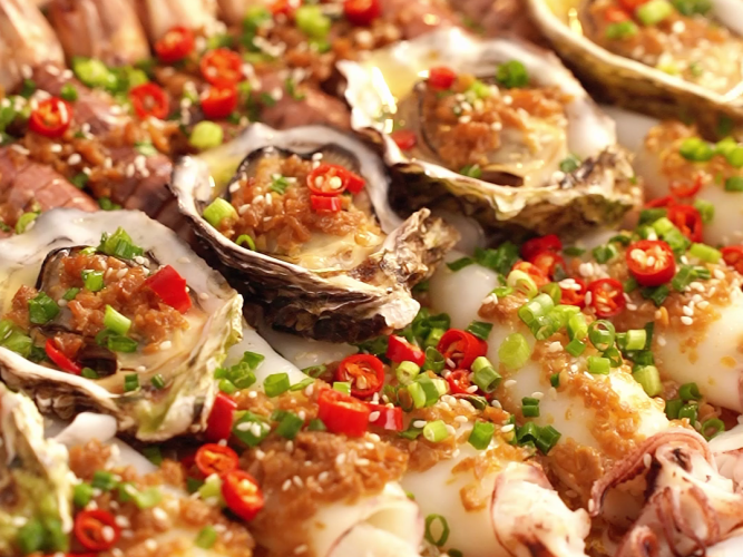 蒜蓉海鲜拼盘【烤箱食谱6月】
