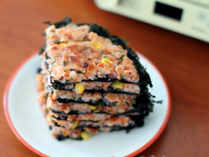 紫菜虾滑饼【不粘烤肉锅7月】