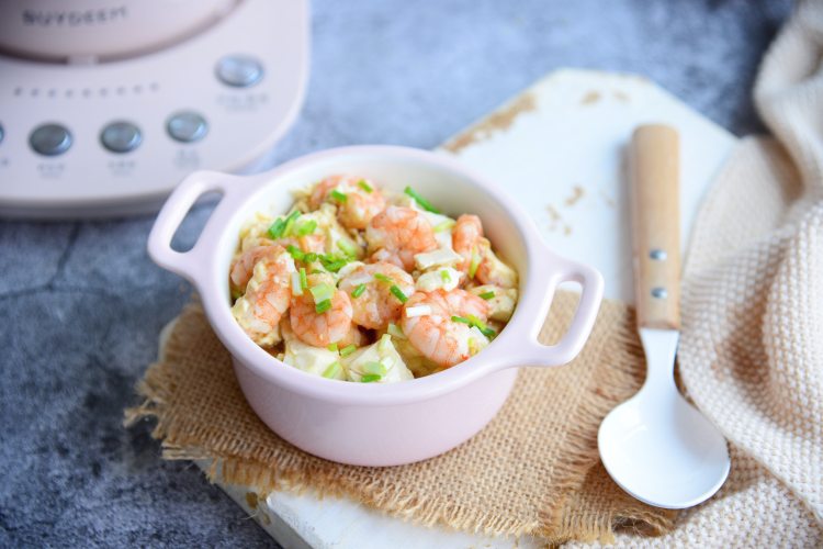 虾仁豆腐蒸水蛋