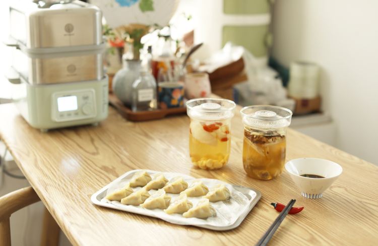 松茸蒸饺+松茸鸡汤+雪梨莲子甜水